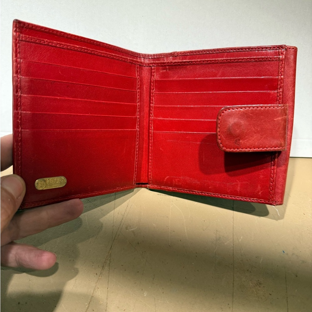 Fendi Red and Leopard Print Wallet - Picture 4 of 6